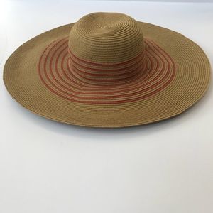 J Crew Floppy Striped Paper Straw Beach Hat